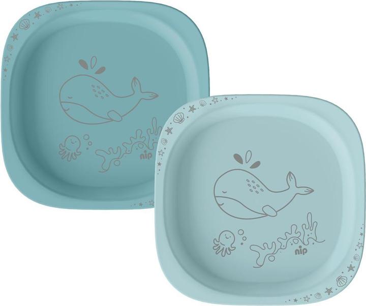 Produktbild NIP Kinderteller & Breischalen Kinderteller 2er Pack eat green - Blau