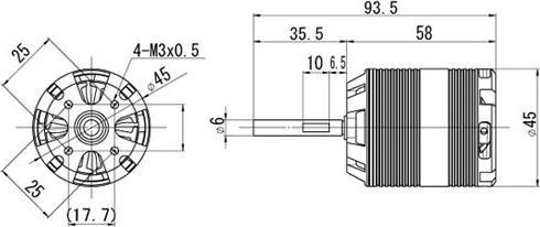 Actual product image O.S. Engines OS OMH-4535-1260, Heli Brushless Motor