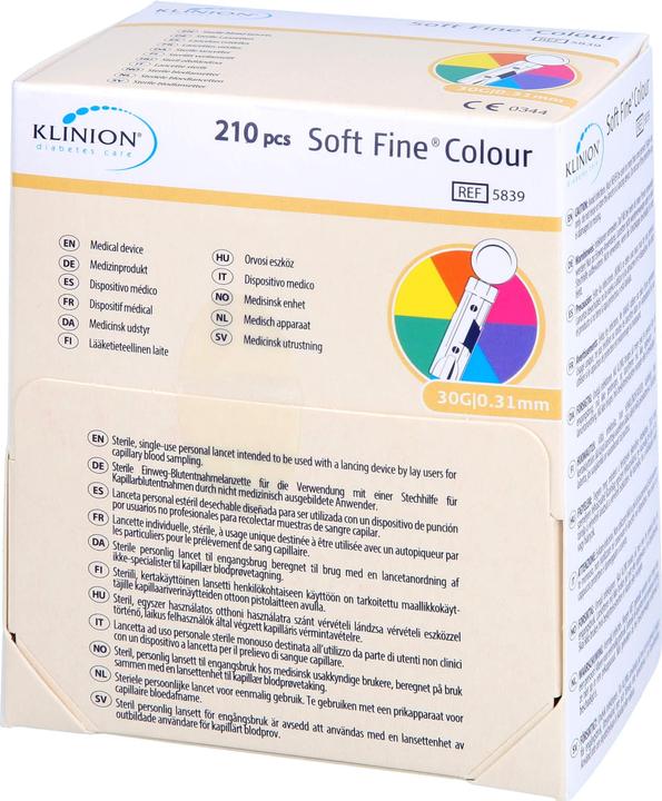 Actual product image Klinion Soft Fine single-use lancet 30G sterile, 210 pieces (Lancets)