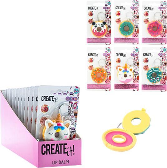 Actual product image Create It! Make it. Keychain donut with lip balm