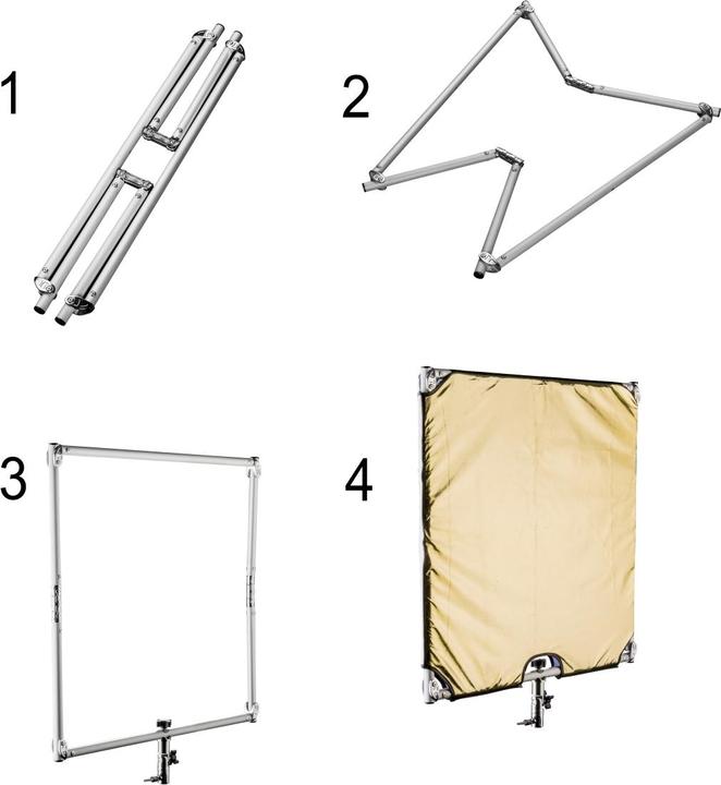 Immagine prodotto Walimex 5in1 Pannello diffusore pieghevole 145 Grip (Specchio, 145 cm)