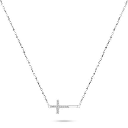 Brilio Silver - Timeless cross necklace NCL58W