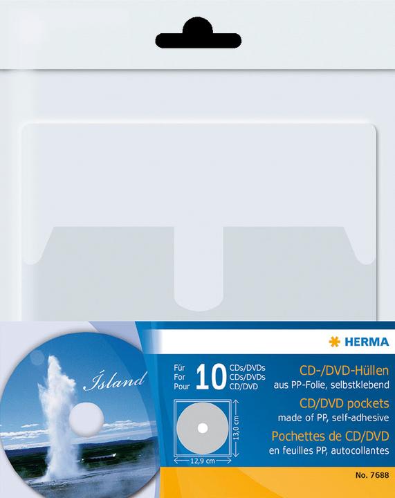 Actual product image HERMA CD/DVD sleeves