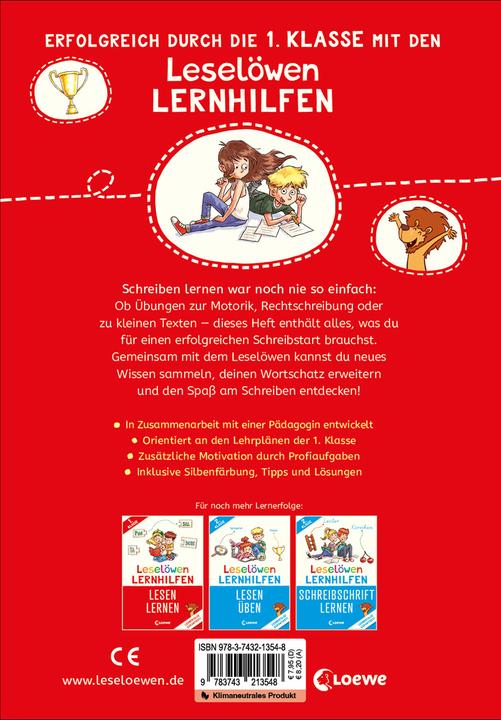 Produktbild Leselöwen Lernhilfen - Schreiben lernen - 1. Klasse (Deutsch, Loewe Erstes Selberlesen, Christiane Wittenburg, Dominik Rupp, 2023)
