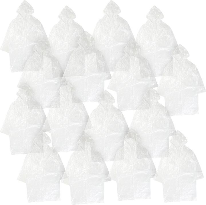 Image du produit Infactory Lot de 16 imperméables d'urgence à capuche (Taille unique)