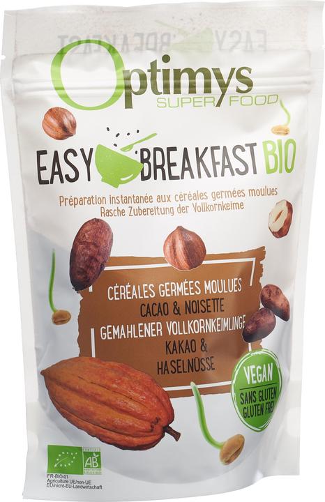 Optimys Easy Breakfast Kakao Haselnüsse Bio (350g) (350 g)