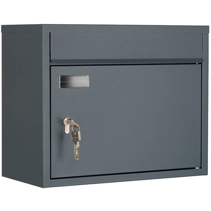 Actual product image SafePost 910PZ Briefkasten mit Profilzylinder anth