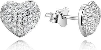 Beneto Silver heart earrings AGUP153 (L)