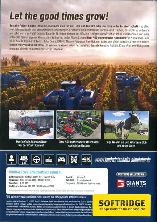 Image du produit Giants Software Farming Simulator 22 (PC, DE)