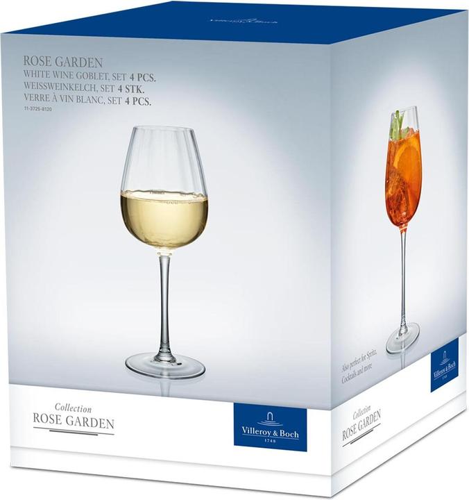 Actual product image Villeroy & Boch White wine goblet, set of 4 pieces Rose Garden (12 cl, 4 Glasses, White wine glasses)
