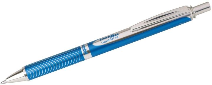 Actual product image Pentel EnerGel BL407 gel pen blue/silver 0.35 mm, writing colour: black (Black, 1 x)