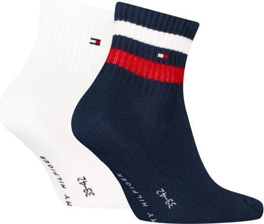 Immagine prodotto Tommy Hilfiger Socken Söckchen 2P Weiss/Marine (Confezione da 2, 39 - 42)