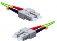 Produktbild Exertis Connect LWL Patchkabel, 50/125 µm, OM5-Faser, SC Duplex Stecker/Stecker, UPC, lindgrün, 10 m UPC-Schliff (CAT6, 10 m)