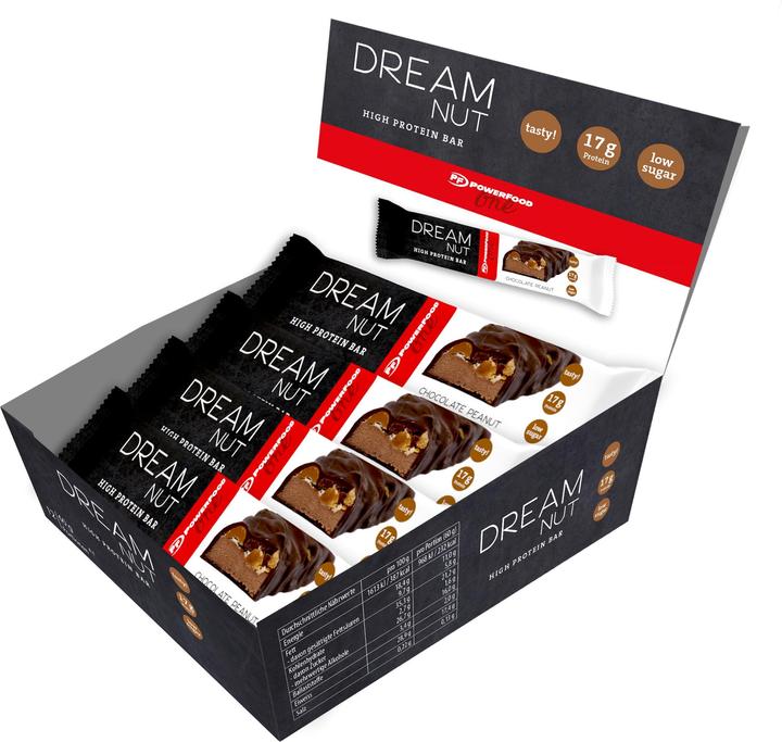 Actual product image PowerFood One Dream Nut High Protein Bar (Peanut chocolate, 12 pcs., 720 g)