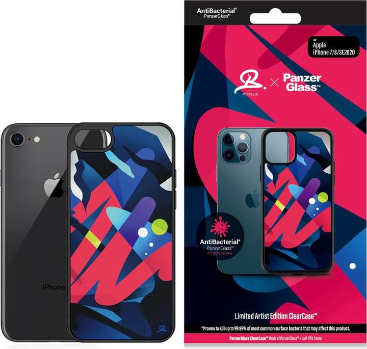 Actual product image PanzerGlass ClearCase iPhone 7/8/SE 2020 Mikael B Limited Artist Edition Antibakterinis (Apple iPhone 7, Apple iPhone SE (2nd Gen))