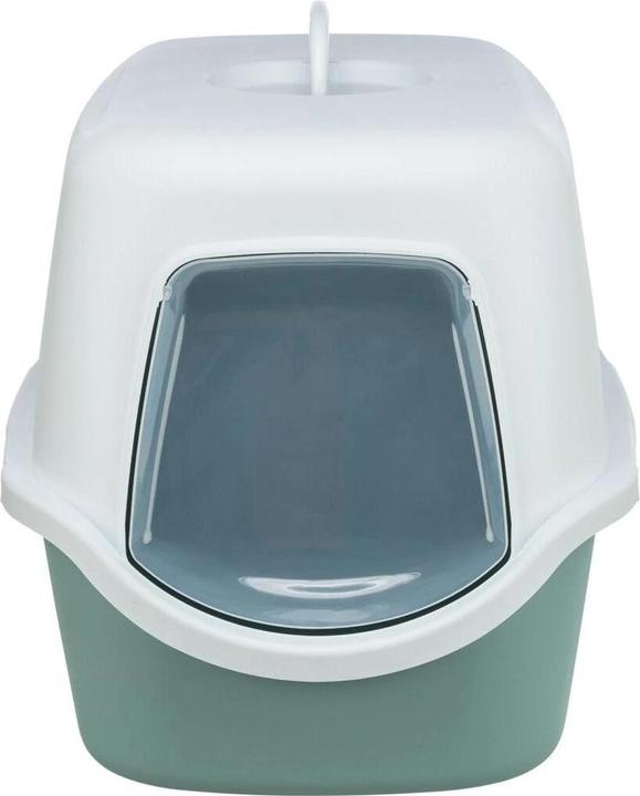 Produktbild Trixie Katzentoilette Vico mit Haube, Grün/Weiss (Katzenklo geschlossen)