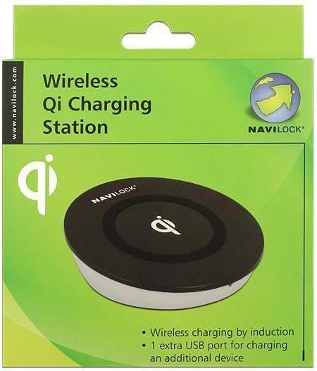 Produktbild Navilock Mobile Qi kabellose Ladestation Kompatible Qi-fähige Geräte: iPhone 8, 8 Plus, X Google Nexus 4, Nex (5 W)