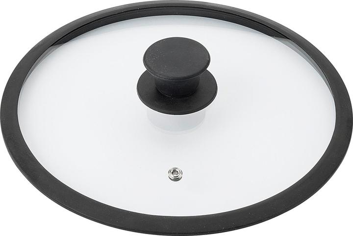 Actual product image Krüger Glass lid with silicone rim and steam hole Ø20cm (20 cm, Glass, Plastic)