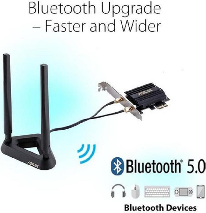 Image du produit ASUS PCE-AX58BT Adaptateur WiFi AX3000 WiFi 6 (Mini PCI Express)