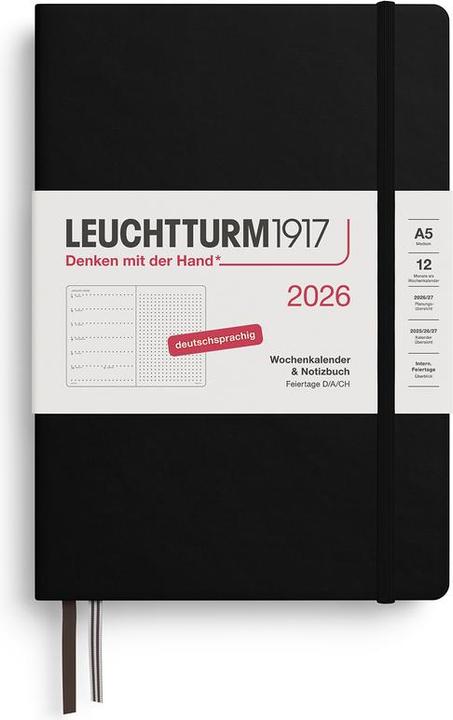 Actual product image Leuchtturm1917 Leuchtturm 1w/S Med.Hc Dotted Schw. (A5, German)