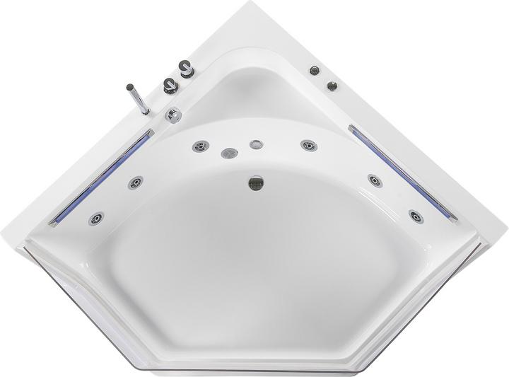 Actual product image Beliani Whirlpool bath corner model with LED 211 x 150 cm CACERES (335 l, 211 cm, 150 cm)