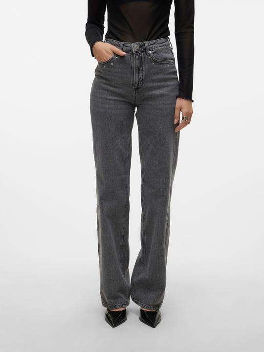 Actual product image Vero Moda VMTESSA Hohe Taille Weiter Beinschnitt Jeans Weit geschnitten (W26/L32)