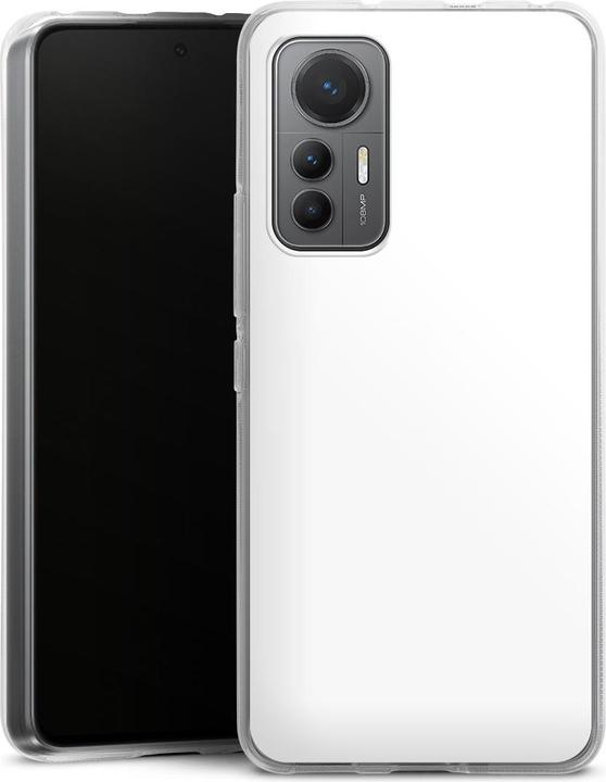 Produktbild DeinDesign Silikon Hülle für Xiaomi 12 Lite 5G Handyhülle Case Smartphone Schutzhülle Farbe einfarbig weiss (Xiaomi 12 Lite 5G)