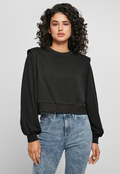 Actual product image Urban Classics Ladies Padded Shoulder Modal Terry Crewneck (5XL)