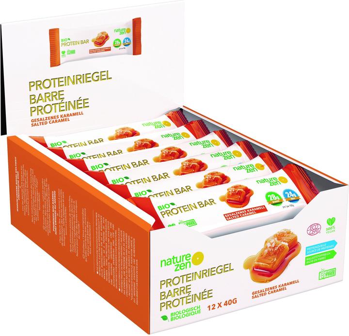 Image du produit Nature Zen Barre protéinée bio au caramel salé (Caramel, 12 pcs, 480 g)