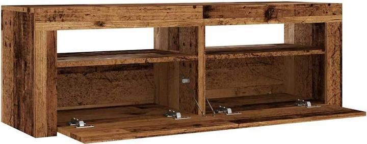 Produktbild VidaXL TV Schrank Lowboard Fernsehschrank Fernsehtisch mit LED Altholz-Optik (120 x 35 x 40 cm)