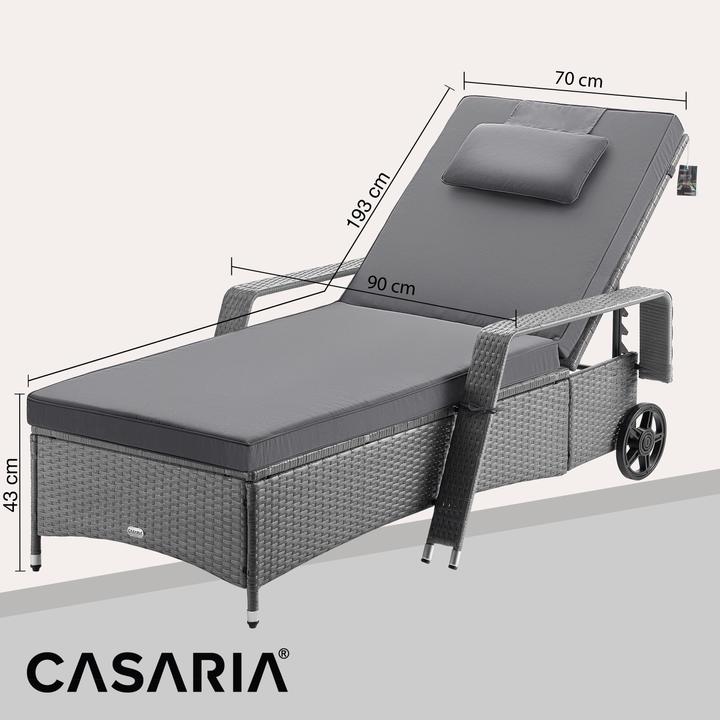 Immagine prodotto Casaria Lettino da giardino (193 cm)