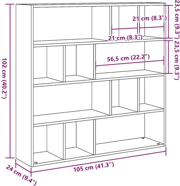Immagine prodotto VidaXL Scaffale (105 x 24 x 102 cm)