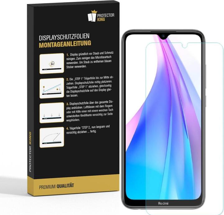 Produktbild Protectorking 6x Panzerfolie Anti-Shock matt entspiegelt (6 Stück, Xiaomi Redmi Note 8 Pro)