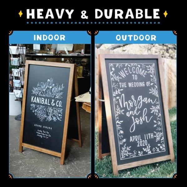 Actual product image VersaChalk - Large chalkboard with A-frame for pavements and restaurants 110cm x 65cm