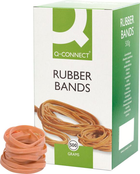 Q-Connect Gummiband Nr. 64 braun, 500g (250 Stk.)