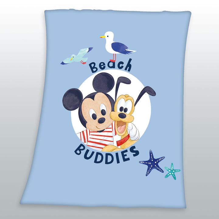 Disney s Couverture en microfibre molletonnée Mickey Mouse