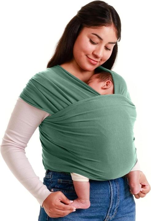 Immagine prodotto Milkii Baby Tragetuch aus Baumwolle, Moss (4.30 m)