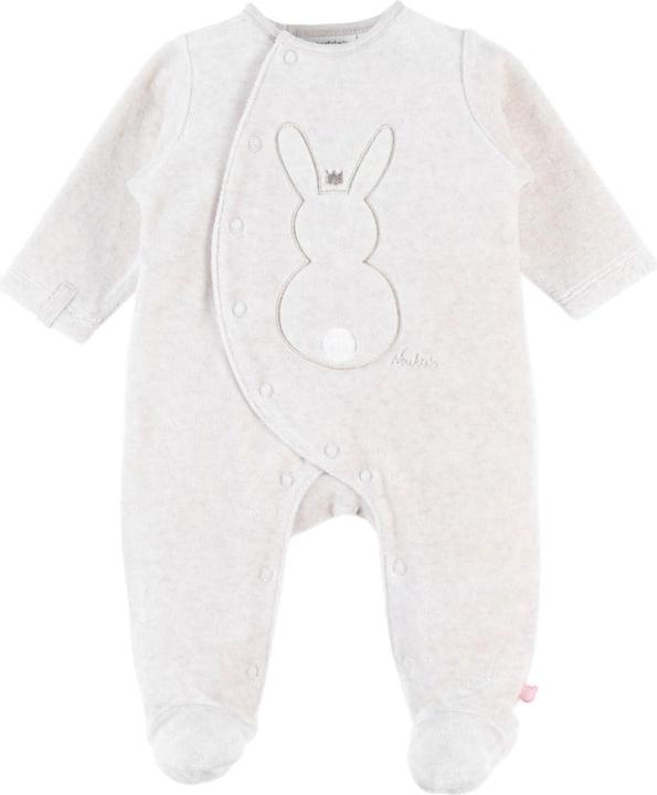 Noukies Strampler Velours mit Hase Beige Gr. 80 (80)
