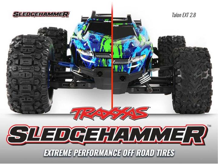 Actual product image Traxxas Tires on 2.8 rim black Sledgehammer TSM rated (2 pieces)