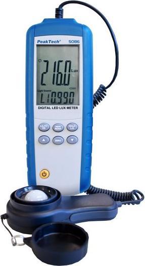 Actual product image Peaktech 5086 Digital Lux Meter 40 400/4000/40000 400000 Lux (Measuring device case)