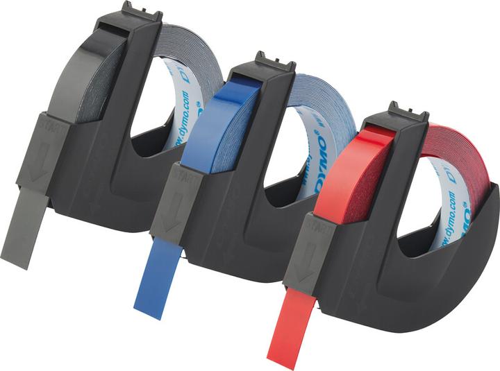 Actual product image Dymo Embossing tape 3D (0.90 cm, Red, Blue, Black)