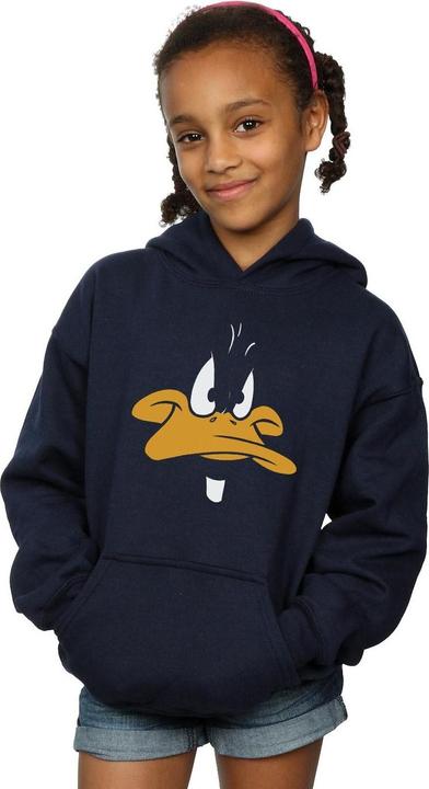 Produktbild Looney Tunes Daffy Duck Big Face Kapuzenpullover Mädchen (152, 158)