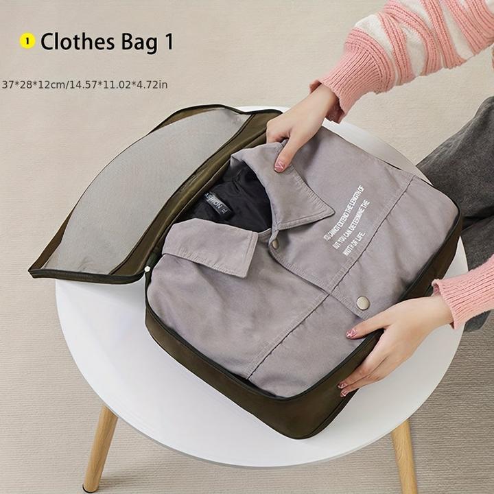 Immagine prodotto Only-Bags.Store Set di 7 pezzi di borse porta abiti da viaggio, borse porta cosmetici, organizer per scarpe e calze