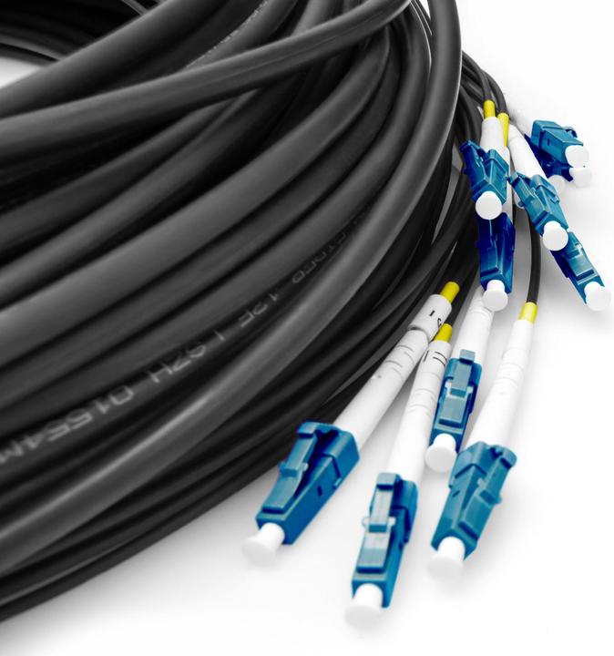 Produktbild Digitus Vorkonfektionierte Glasfaser Universal Breakout Kabel, Multimode OS2, 12 Fasern, LC/UPC - LC/UPC (LSOH, 50 m)