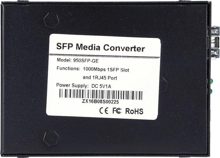 Actual product image Extralink SEDIR FIBER ETHERNET MEDIA CONVERTER 1X SFP 1X RJ45 - MC220 - Converter - Fibre Optic (FO)