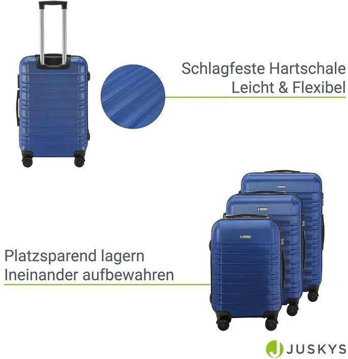 Produktbild Juskys Hartschalen-Kofferset (120 l, M (50 - 90l), L (90 - 115l), XL (ab 115l))