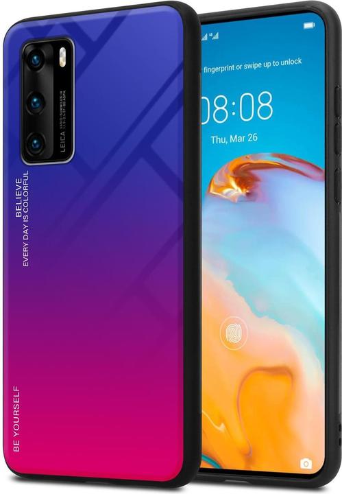 Actual product image Cadorabo TPU 2 colors glass cover (Huawei P40)