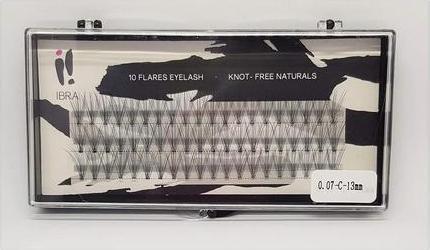 Actual product image Ibra Tufts Of False Eyelashes 0.07 C-13Mm (Artificial eyelashes)