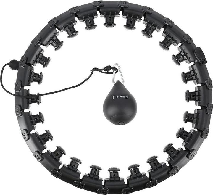 Actual product image HMS HHW01 Black HULA HOOP WITH WEIGHT (1250 g)