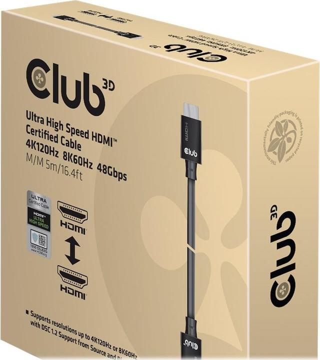 Actual product image Club 3D HDMI (Type A) - HDMI (Type A) (5 m, HDMI)